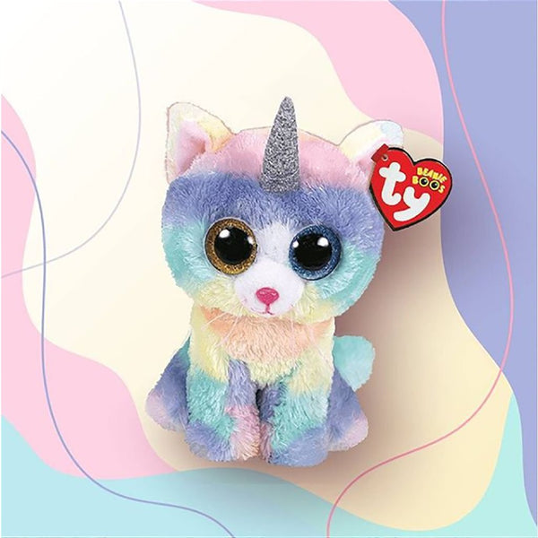 TY TY Beanie Boos Knuffel Eenhoorn Kat Heather 15 cm