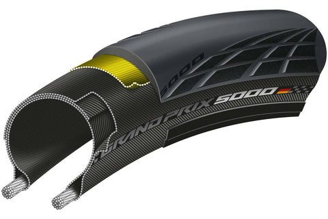 Pneu souple Continental Grand Prix GP5000 28 x 1.25 32-622 - noir