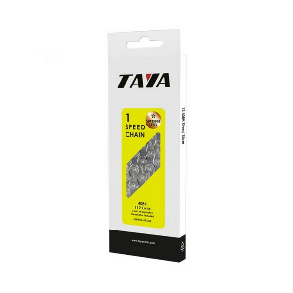 Taya Ketting 408h 1 2x3 32 1-speed zwart zwart 112 schakels hangkaart