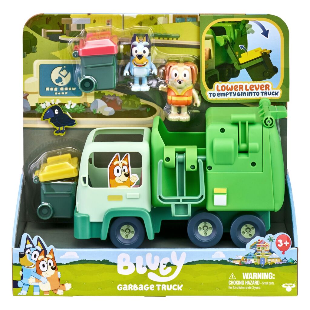 Bluey Vuilniswagen met Speelfiguren