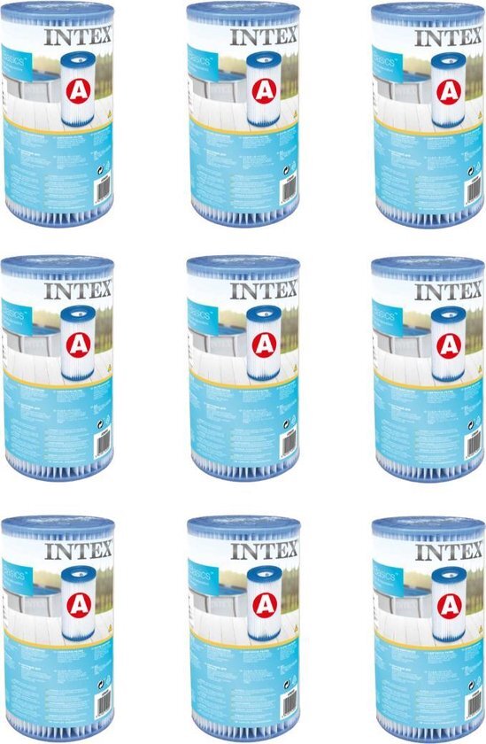 Intex 29000 Filter Cartridge Type A 9 stuks voor Zwembad 244 305 366 cm