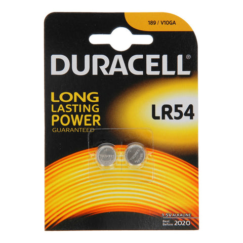 Batterij Duracell V10GA LR1130 LR54 alkaline 1.5V (per 2)