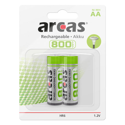 Oplaadbare Batterijen ARCAS Rechargeable NimH AA HR6 800mAh, 2st.