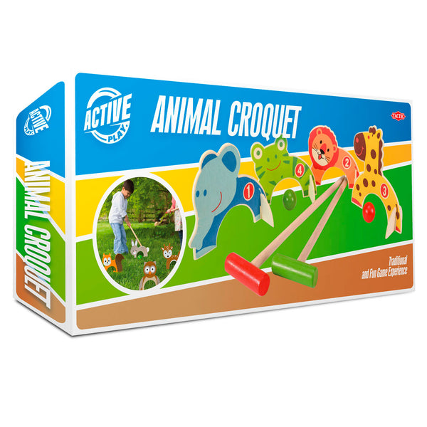 Houten Dieren Croquet Set