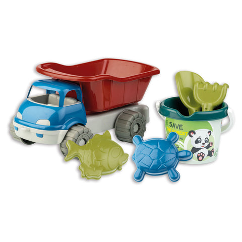 Emmerset met Kiepwagen Gerecycled Plastic, 6dlg.