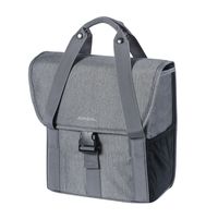 Fietstas Basil GO Single Bag 16 liter 33 x 17 x 41 cm - grijs