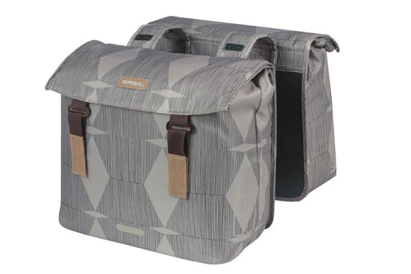 Basil elegance 40-49l grijs18394 dubbeltas chateau taupe