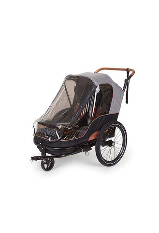 Remorque de vélo Bobike Remorque Moobe Gris pour 2 enfants