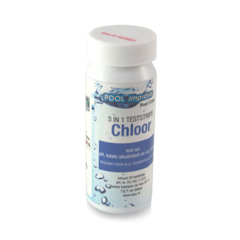 Pool Improve 3in1 Teststrips pH Alkaliteit Chloor, 50st.