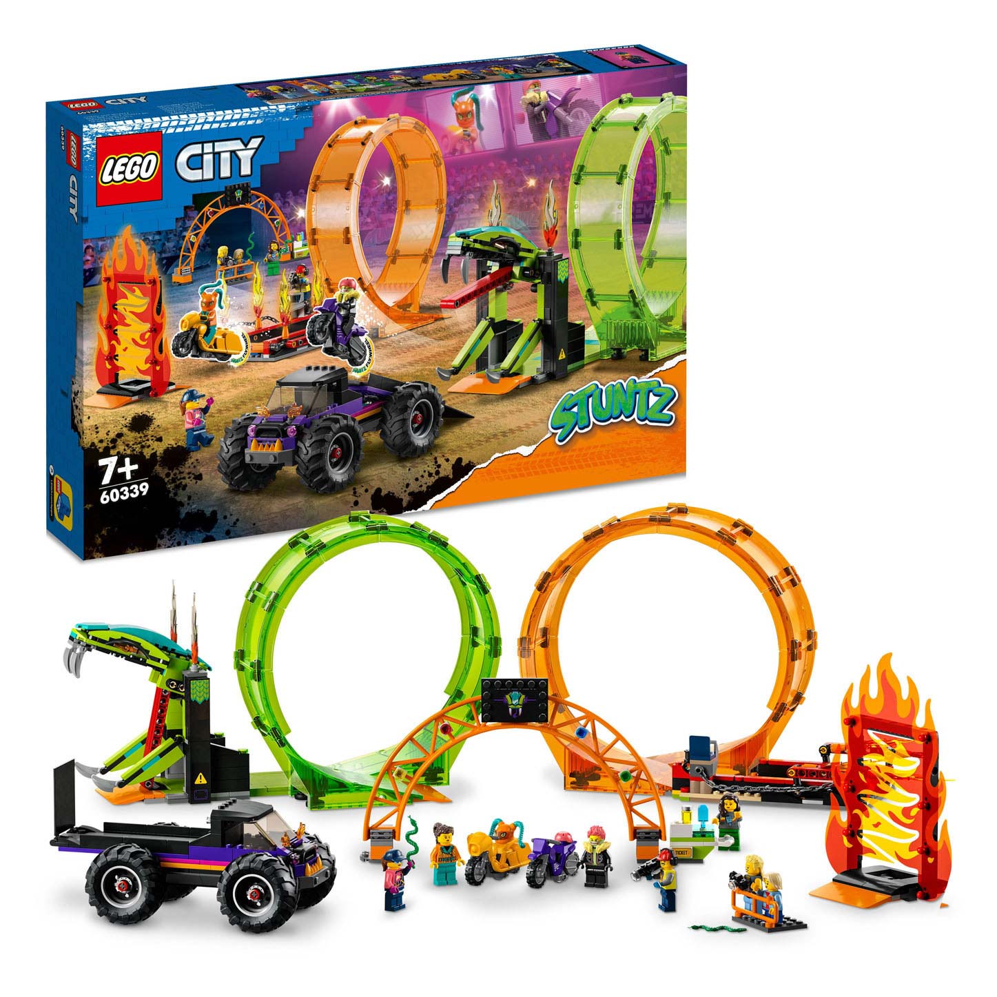 LEGO City 60339 Dubbele Loop Stunt Arena