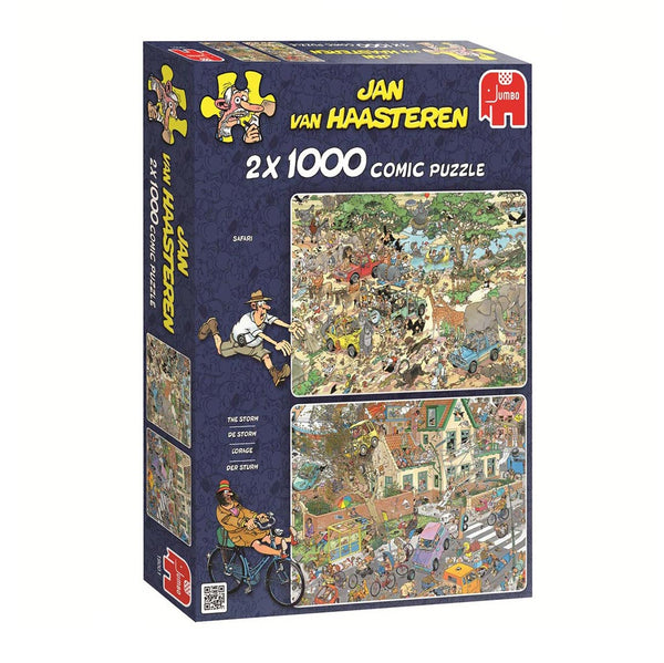 Jan van Haasteren Legpuzzel - 2in1 Safari Storm, 1000st.