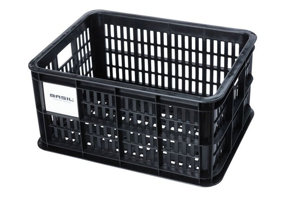 Gerecyclede fietskrat Basil Crate S 17.5 liter 29 x 39 x 20 cm - black