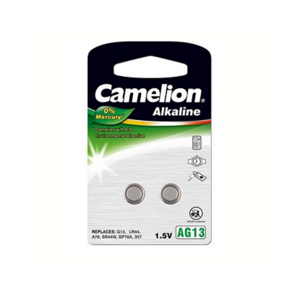 Camelion AG13 Alkaline LR44 knoopcel  per 2