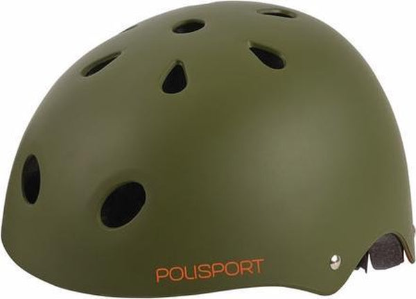 Polisport helm Junior Tag 53-55cm mat groen oranje