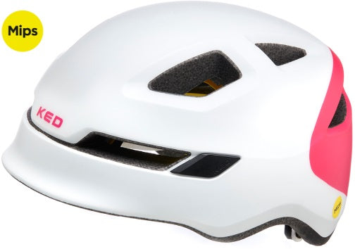 Fietshelm KED Pop Mips - medium (52-56 cm) - white magenta