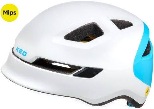 Casque de vélo KED Pop Mips - moyen (52-56 cm) - blanc bleu