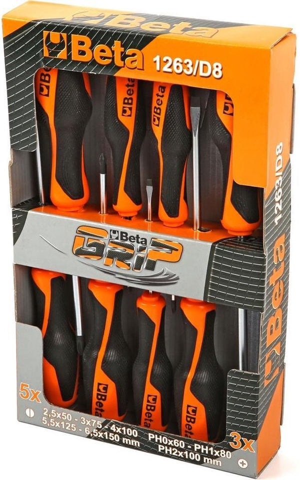 Jeu de tournevis Beta Tools 01263 D8 - 8 pièces