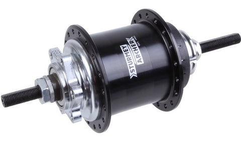 Sturmey archer rs-rk3 achternaaf 3v vrijloop met 6-p disk schijf 36g zwart kaal