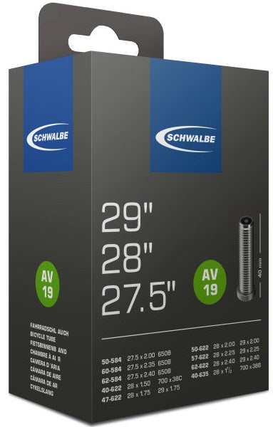 Chambre à air Schwalbe AV19 28 29 + 27,5 40 62-584 635 - valve 40mm