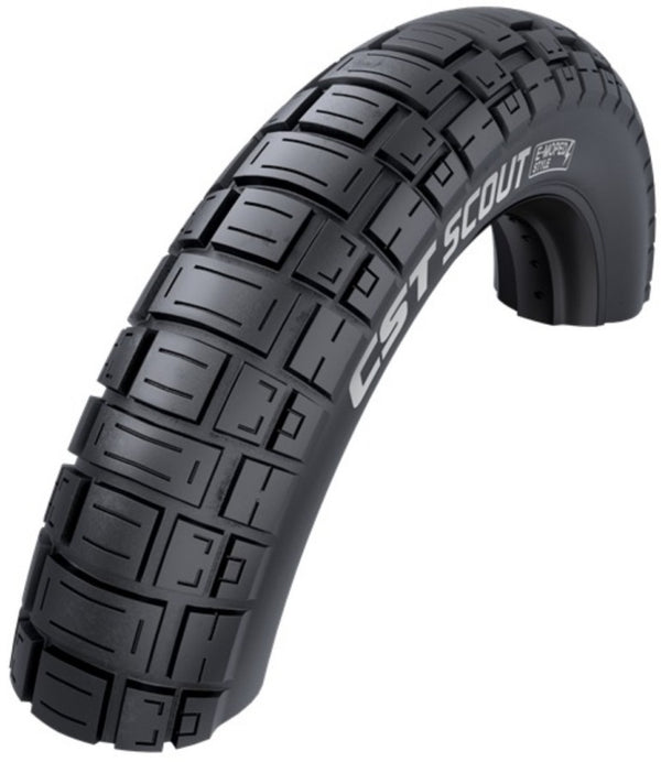 Buitenband Fatbike CST Scout 20 x 4.00 100-406 mm - zwart met reflectie