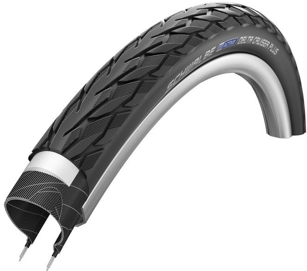 Pneu Schwalbe Delta Cruiser Plus Puncture Guard 28 x 1.10 28-622 mm - noir avec reflet