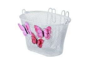 Kinderfietsmand Basil Jasmin Butterfly 28 x 20 x 19 cm - wit