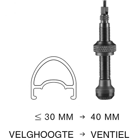 Axa Tubeless ventiel 40mm (2 stuks)