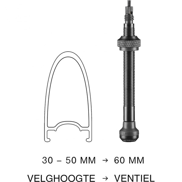 Axa Tubeless ventiel 60mm (2 stuks)