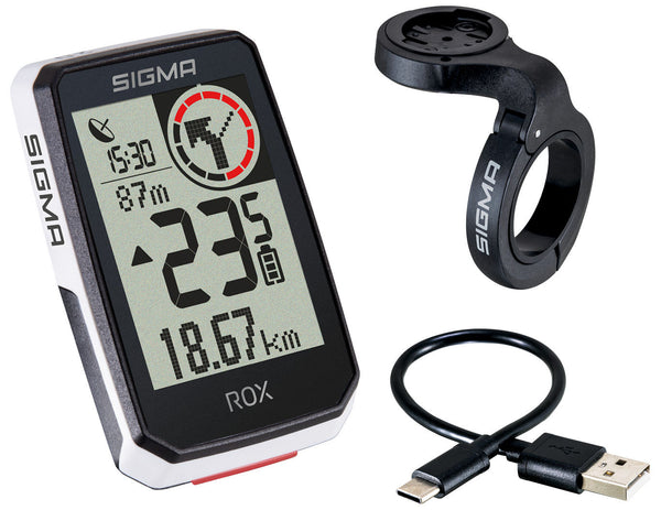 Sigma fietscomputer Rox 2.0 GPS top mount wit