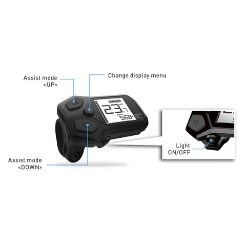 Fietscomputer voor Shimano Steps SC-E5000A met bekrachtigingsschakelaar