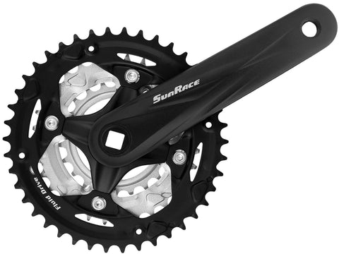 Pédalier Sunrace FCM600 42-32-22T 170mm - axe carré (noir)