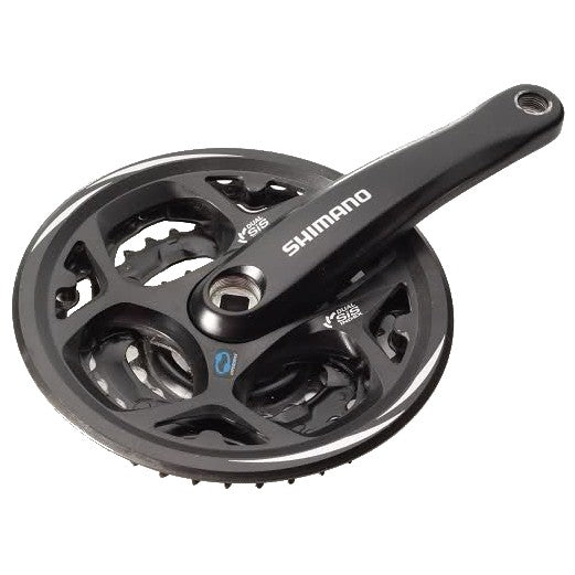 Crankstel 7 8 speed Shimano Altus FC-M311 42 32 22T met kettingrand - zwart