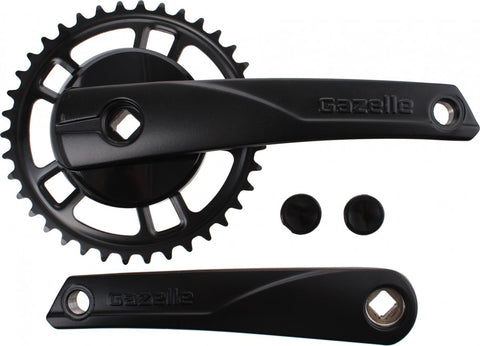 Crankstel 38T Gazelle Strixvaria 170mm crankarm - zwart