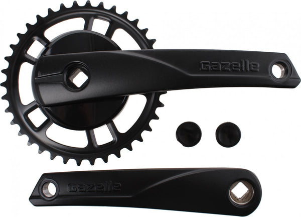 Crankstel 38T Gazelle Strixvaria 170mm crankarm - zwart