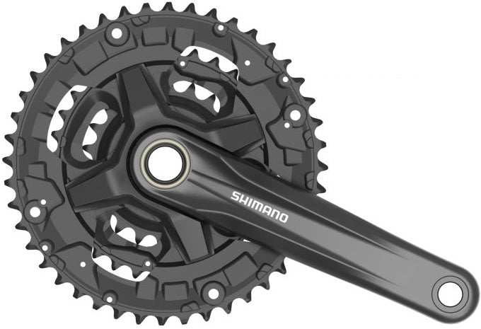 Crankstel 3 x 9 speed Shimano FC-MT210-3 met 175mm crankarm 40-30-22T - zwart