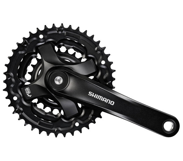 Crankstel 6 7 8 speed Shimano Tourney FC-TY501 met 175mm crankarm 42 x 34 x 24T - zwart