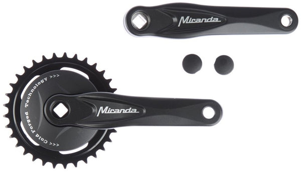 Miranda Alfa 1 crankstel met disk 95mm zwart 33 tands 572233