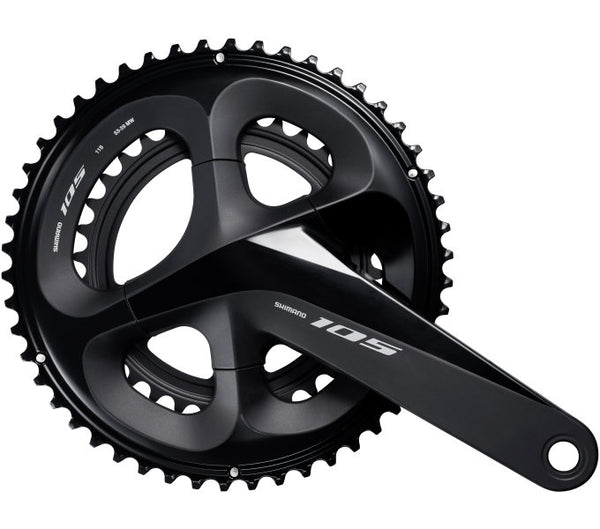 Crankstel 2 x 11 speed Shimano 105 FC-R7000 - 172,5 52-36T met holle as - zwart