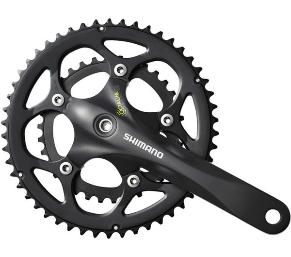 Crankstel 2 x 9 speed Shimano Road FC-RS345 - 175 50-34T Octalink - zwart