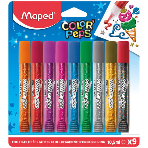 Maped Maped Color Peps Glitterlijm 9 Kleuren 10.5 ml