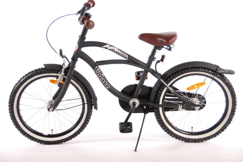 Volare Black Cruiser Kinderfiets - Jongens - 18 inch - Zwart - 95% afgemonteerd