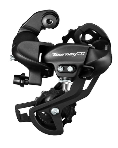 Dérailleur arrière 7 8 vitesses Shimano Tourney TX800 avec support de patin - noir