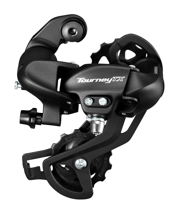 Achterderailleur 7 8-speed Shimano Tourney TX800 met padbevestiging - zwart