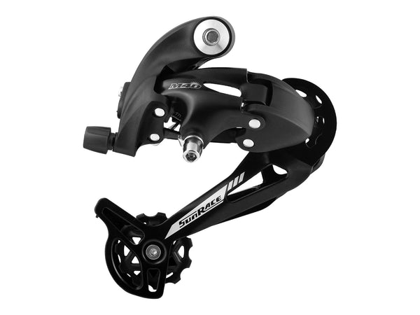 Achterderailleur 7 8-speed Sunrace M41 met lange kooi - directe montage - zwart