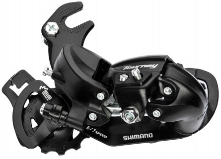 Shimano Tourney TY300 achterderailleur 6 7-speed met haak zwart