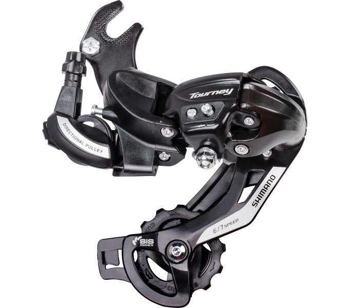 Achterderailleur 6 7-speed Shimano Tourney TY500 met haak (B-Type) - zwart