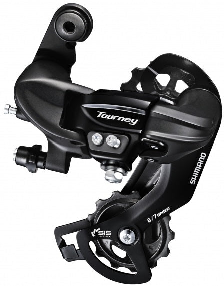 Achterderailleur 6 7-speed Shimano Tourney TY300 - directe montage D-Type (werkplaatsverpakking)