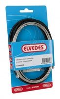 Kabelset Elvedes Rem 1.70M 2.35M Rvs Dubbele Nippel Zwart