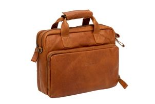 New Looxs Cali 17L laptop leer enkele tas afneembaar cognac