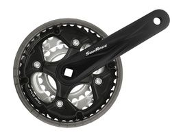 Pédalier Sunrace FCM500 42-34-24T 170mm - axe carré (noir)